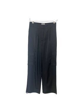 Superdown Black Cargo Satin Pants
